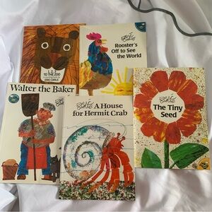 Eric Carle Children's Book Set of 5 Paperback hermit baker seed rooster count
